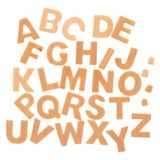 Glorex Hobby Houten hobby/knutsel alfabet letters - 52x stuks - H2,5 cm - knutselmateriaal - zelf schilderen