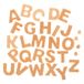Glorex Hobby Houten hobby/knutsel alfabet letters - 52x stuks - H2,5 cm - knutselmateriaal - zelf schilderen