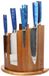 Shinrai Knives Japan Shinrai Knives Epoxy Sapphire Damascus Print 6-delige Messenset met Magnetisch Messenblok