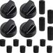 Holland Connections Set de 4 pièces, jeu de remplacement pour bouton rotatif, diamètre intérieur 6mm8mm, pièce de rechange pour bouton de four, noir