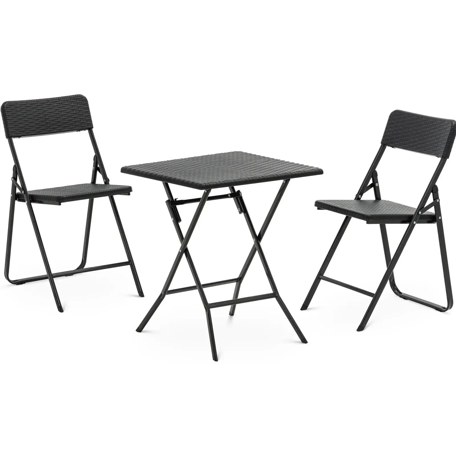 Uniprodo Tuinset - tafel met 2 stoelen - staal / HDPE - opklapbaar