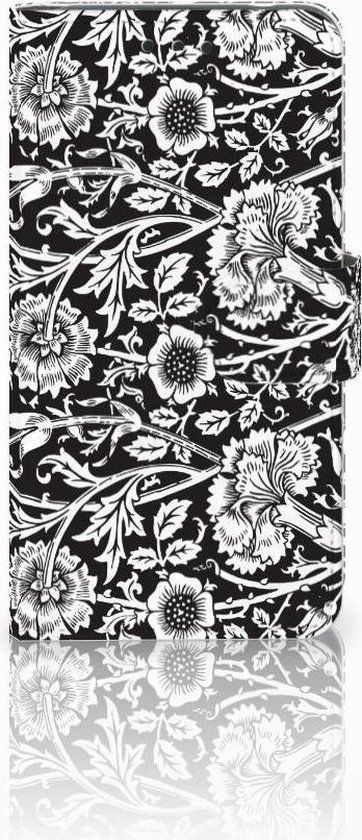 Nokia 2 Book Case - Black Flowers - Wallet Case