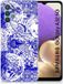 Samsung Coque arrière en silicone Samsung Galaxy A32 5G Angel Skull Bleu