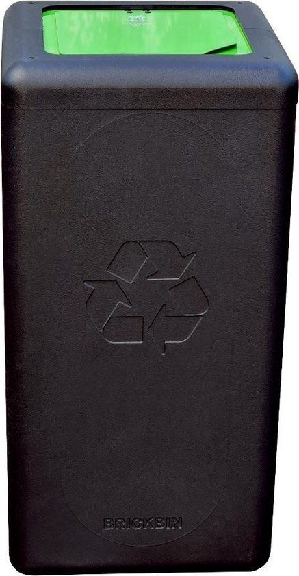 BrickBin Organic 65L Waste Bin - Black/Green