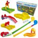 Jeu de golf de jardin - Golf pour enfants - 11 pièces - 6 obstacles - 2 raquettes XXL - 3 balles