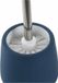 Item International Toiletborstel met houder - 2x stuks - keramiek - blauw - 39 cm