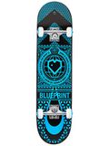 Centrano Blueprint Home Heart skateboard voor volwassenen, uniseks, compleet board, meerkleurig, 19,7 cm