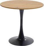 Kare Design Schickeria Ronde Bistrotafel 80 Cm - Eiken/Zwart