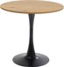 Kare Design Schickeria Ronde Bistrotafel 80 Cm - Eiken/Zwart