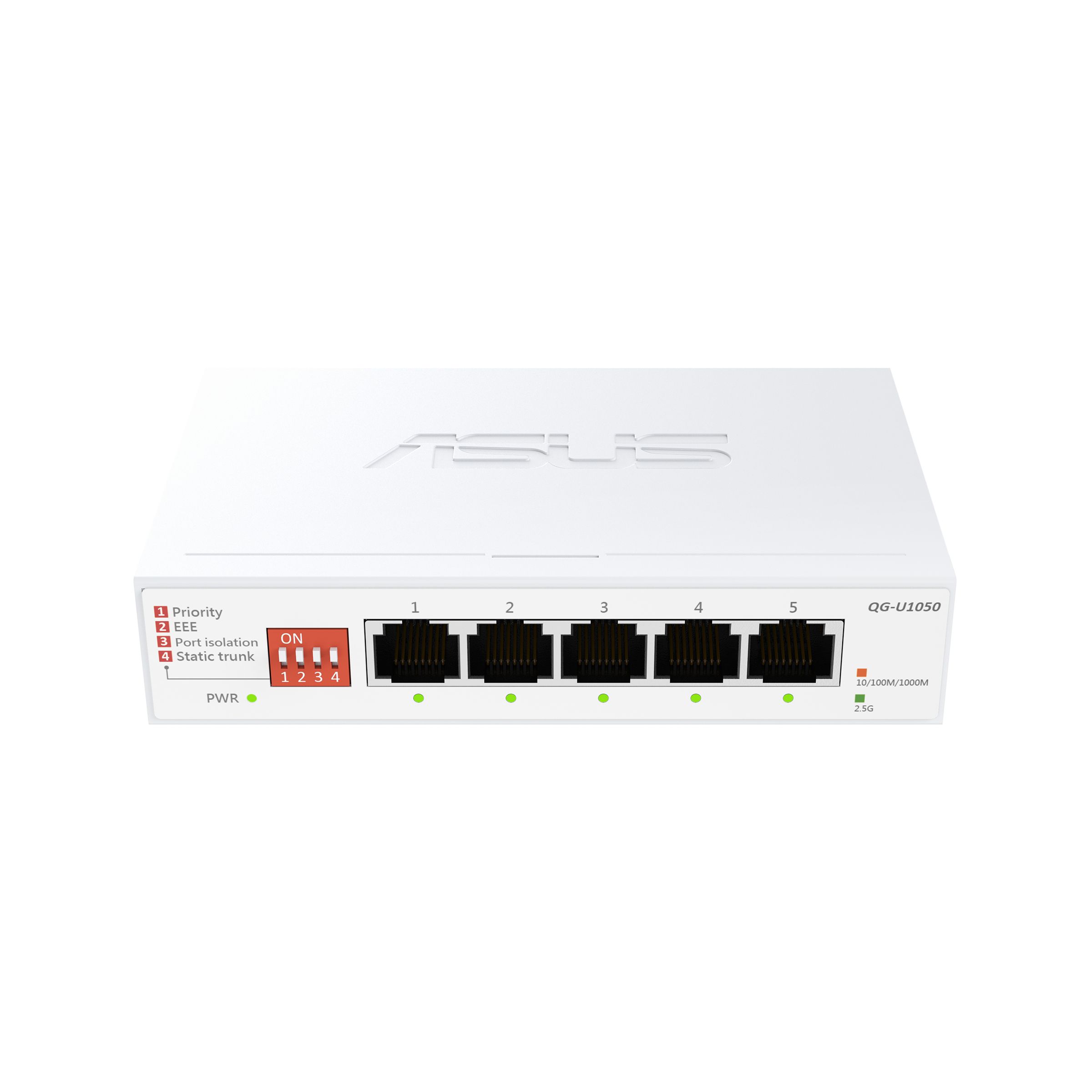ASUS QG-U1050 Unmanaged 2.5G Ethernet Switch, 5-Port, Wit