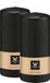 Wiedemann Bougie cylindrique/bougie pilier - 2x - Noir - 15 x 7 cm - 63 heures de combustion