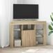 Maison Exclusive - Meuble TV d'angle avec éclairage LED, 100x40x68 cm, placage chêne Sonoma