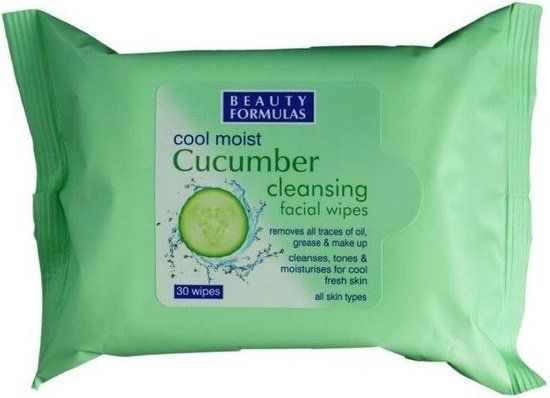 Beauty Formulas Cucumber Cleansing Facial Wipes 30szt.
