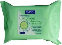 Beauty Formulas - Cucumber Cleansing Facial Wipes oczyszczające chusteczki do demakijażu z ekstraktem z ogórka 30szt.