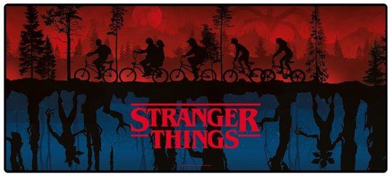 Stranger Things Unisex Muismat - zwart/rood/blauw - Standard
