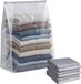 Merkloos / Sans marque Relaxdays Vacuümzakken - set van 4 - 80x100 cm - grijs