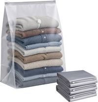 Merkloos / Sans marque Relaxdays Vacuümzakken - set van 4 - 80x100 cm - grijs
