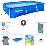 Bestway Rechthoekig Steel Pro Zwembad - 300 x 201 x 66 cm - Blauw