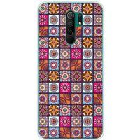 Xiaomi Redmi 9 patchwork mandala bedrukt siliconen hoesje