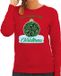 Bellatio Decorations Wiet Kerstbal sweater / kersttrui All i want for Christmas rood voor dames - Kerstkleding / Christmas outfit M