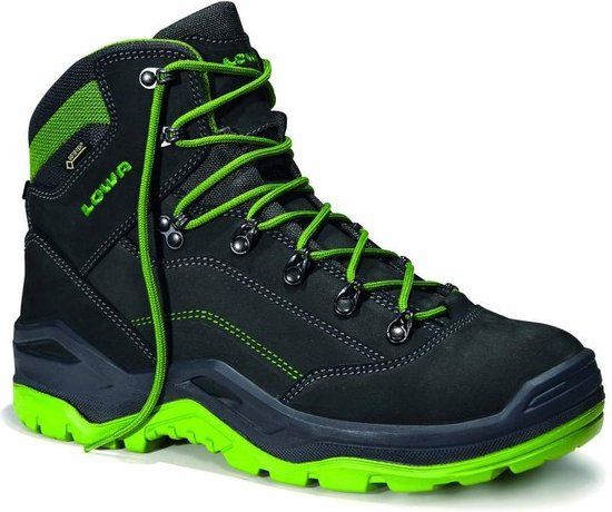 Lowa Renegade Work GTX Mid S3 Werkschoen - Unisex - Zwart/Groen - Maat 42