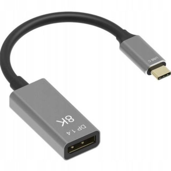 Zenwire USB C 3.1 naar DisplayPort 1.4 vrouw - met 8K 5K 4K 240 HZ ondersteuning - Thunderbolt 3.0 - Converter - Compatibel met G-Sync en FreeSync - Compatible Apple Macbook, Windows, Android, Linux - Chromebook - XPS - Dell - Lenovo - Samsung - HP