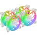 Mars Gaming MF-4A, Kit 4x 120mm ARGB Ventilatoren, 360° Verlichting Zonder Frame, 5V 3Pin Adresserbare RGB, Aanpasbaar Rainbow Effect, Ultrasilente FDB Lagers, Dubbele Connector, Wit