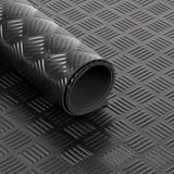 FLOORDIREKT Rubber loper - Rubbermat - Karo - 3 mm - 100 x 350 cm