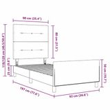 vidaXL Boxspring Bed met Hoofdeinde Zwart 90 x 190 cm Fluweel