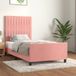vidaXL Cadre de lit avec tête de lit velours rose 90x200 cm