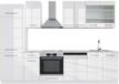 Vicco Fame-Line Complete keukeneenheid – 300 cm, WB Marmer Wit hoogglans/wit