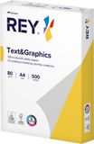 Rey Kopieerpapier Text Graphics A4 80gr Wit | 5 Stuks