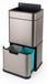 Poubelle - 60 litres - Inox - Deux compartiments - Avec capteur et panneau tactile - Cuisine