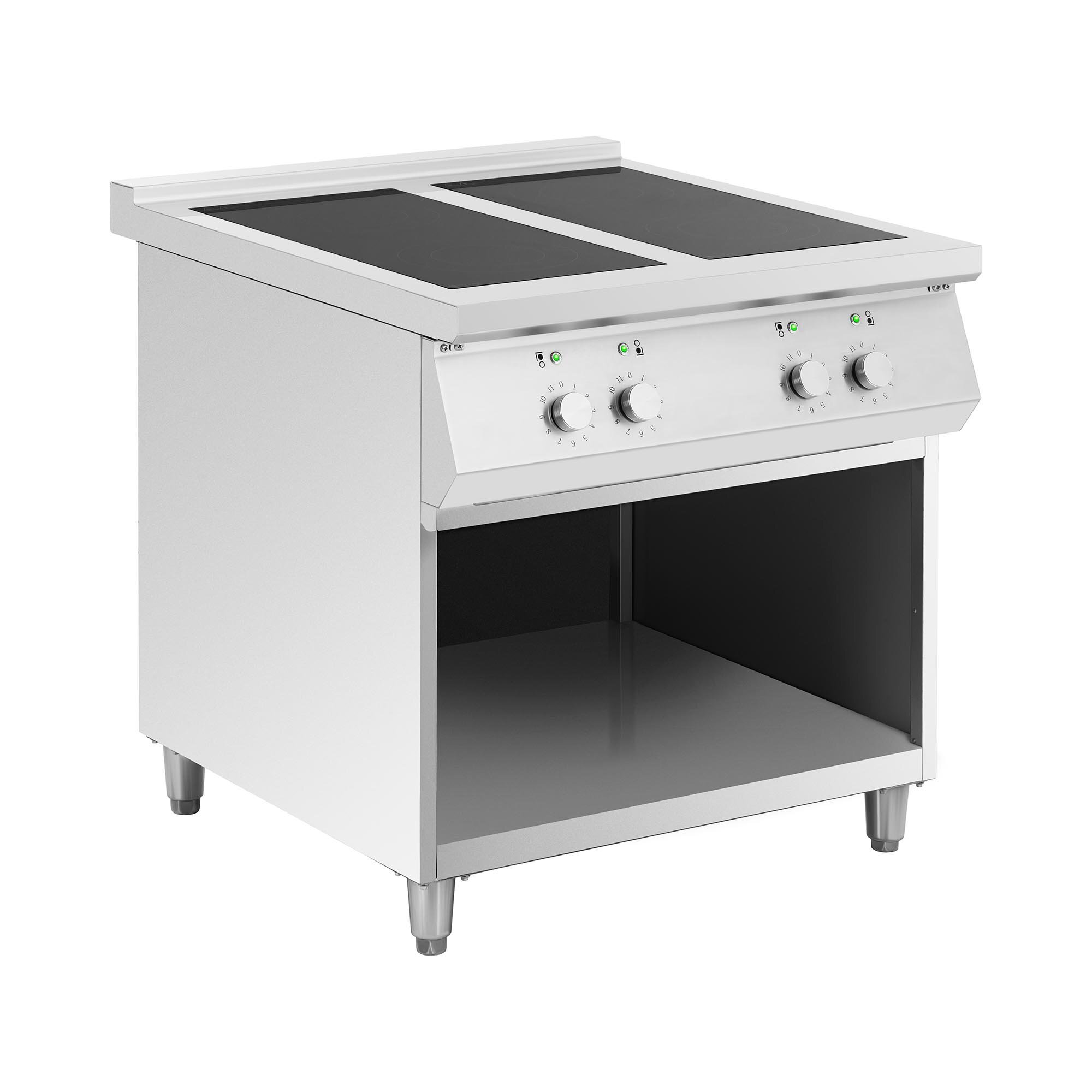 Royal Catering Inductiekookplaat - 17000 W - 4 branders - 260 °C - Opbergruimte -