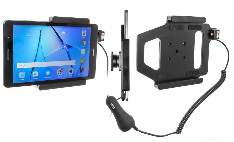 Brodit 512990 - Actieve houder voor Huawei MediaPad T3 8.0 - Zwart - Auto - Sigarettenaansteker