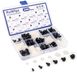 OEM Veiligheidsogen, zwart, 6-16 mm, 244 stuks, inclusief ringen