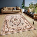 Hanse Home Hafsa Design tapijt, oosters - plat weefsel, oosters bloemenpatroon, antislip onderkant, hoogwaardig geweven voor woonkamer, slaapkamer, eetkamer, hal, crème, meerkleurig, 120 x 180 cm