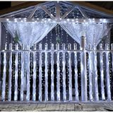 Glowster Platte gordijnverlichting, 3 AA-batterijen, koudwit, 2 m x 2 m, ideaal voor de decoratie van evenementen en voor een gezellige sfeer.
