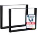 Melko - 2x Pieds de table en acier carré 90 x 72 cm Support de table Pieds de meuble Pieds de bureau incl. Protecteur de sol