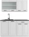Vicco R-Line Complete keukeneenheid – 140 cm, WB Antraciet Wit landhuis/wit