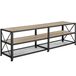 Tectake meuble TV Indianapolis industriel marron clair