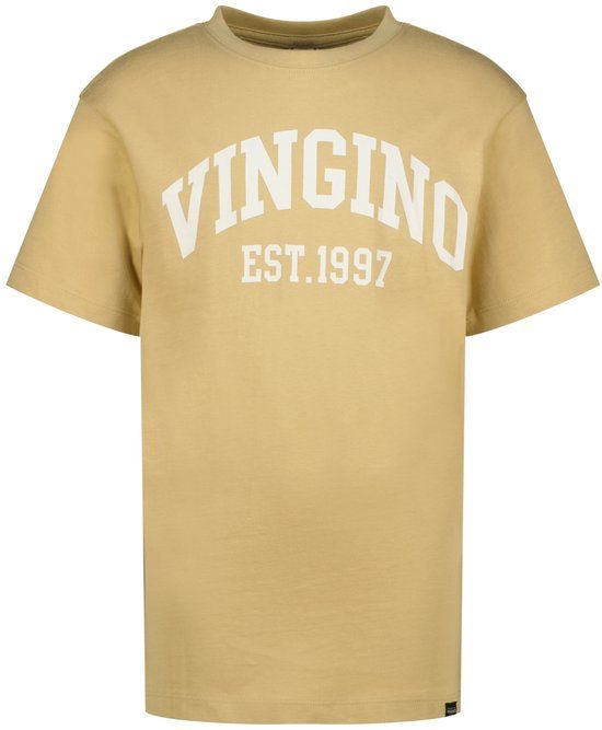 Vingino Icon-logo-SS Jongens T-shirt - Dune sand