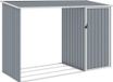 Abri à bois 245x98x159 cm acier galvanisé gris