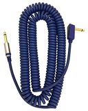 VOX VCC090BL 9m vintage opgerolde kabel met draagtas van gaas - blauw