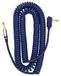 VOX VCC090BL 9m vintage opgerolde kabel met draagtas van gaas - blauw