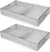 Sac de rangement sans marque sous le lit - Ensemble de boîtes de rangement - 2 pièces - Gris