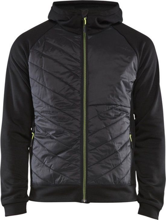 Blåkläder Hybride sweater 3463-2526 - Zwart/High Vis Geel - XXXL