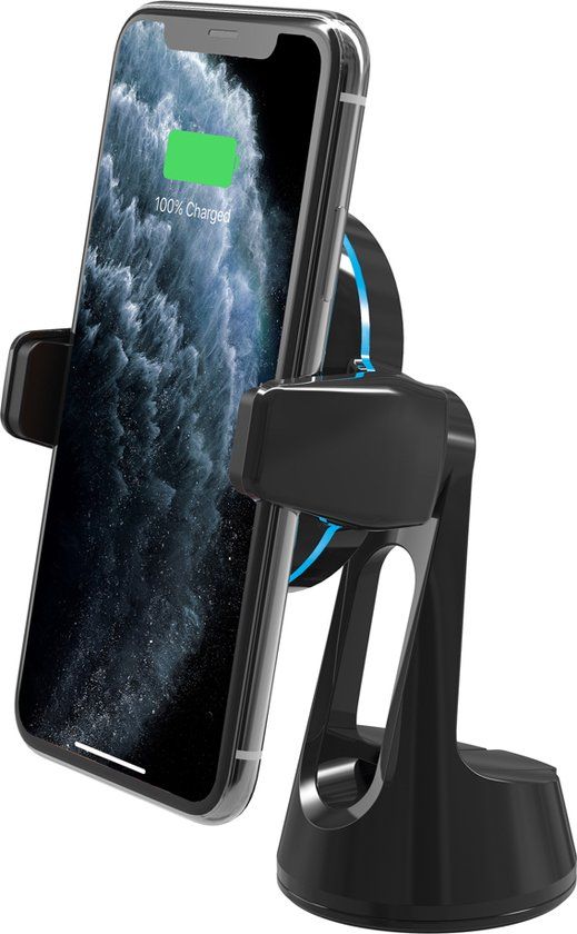 Scosche MagicGrip Charge - Actieve houder - Zwart - Met Qi draadloos opladen