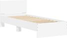 vidaXL Bedframe met hoofdbord bewerkt hout wit 90x200 cm