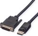 ROLINE DisplayPort Kabel DP Male - DVI Male (24+1), LSOH, zwart, 2 m